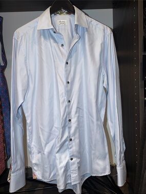STENSTRÖMS Light Blue Men's Dress Shirt - Classic Fit SIZE 41 NECK 16